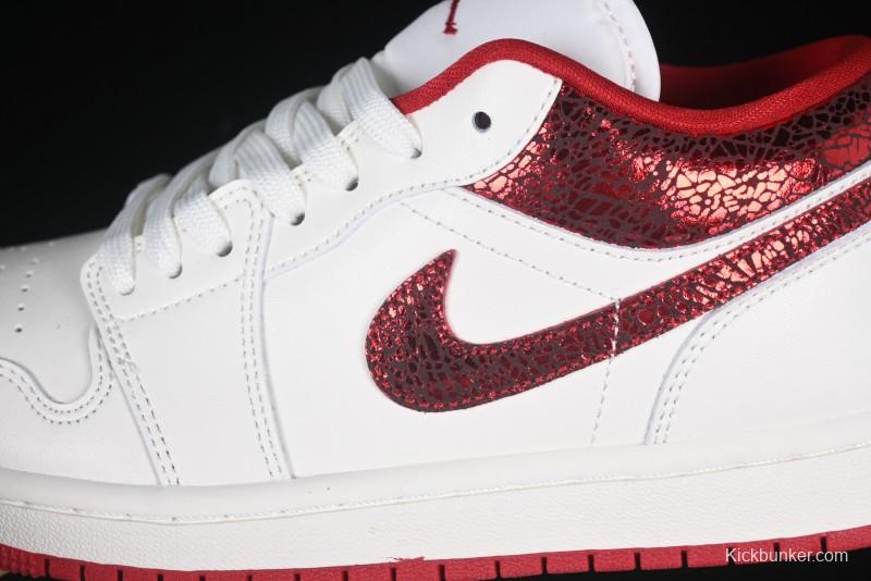 Nike Air Jordan 1 Low AJ1 White Red Casual Sneakers - HJ9338-106