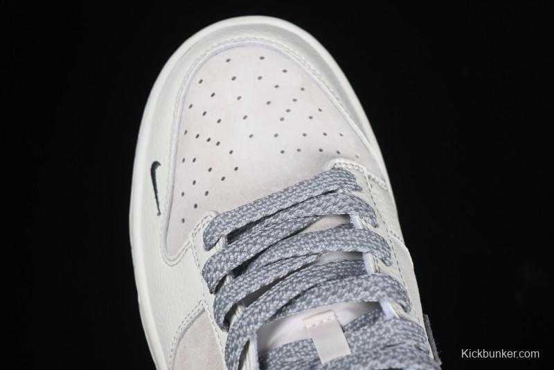 Nike SB Dunk Low Chrome Hearts Collaboration Cross Print Grey Swoosh Anniversary Custom Low-Top Casual Sneakers - DJ2024-064