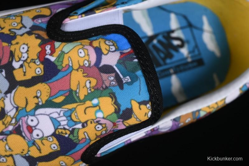 Vans Slip-on Pro Simpson Family All Over Print Low Top Skate Shoes - VN0A3WMD1TJ