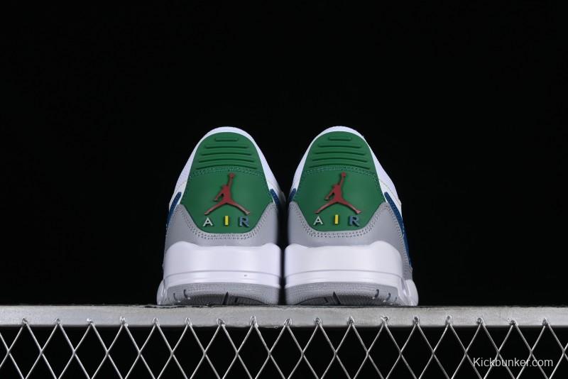 Nike Air Jordan Legacy AJ312 Low Triple Strap Sneakers with Premium Leather - CD9054-140