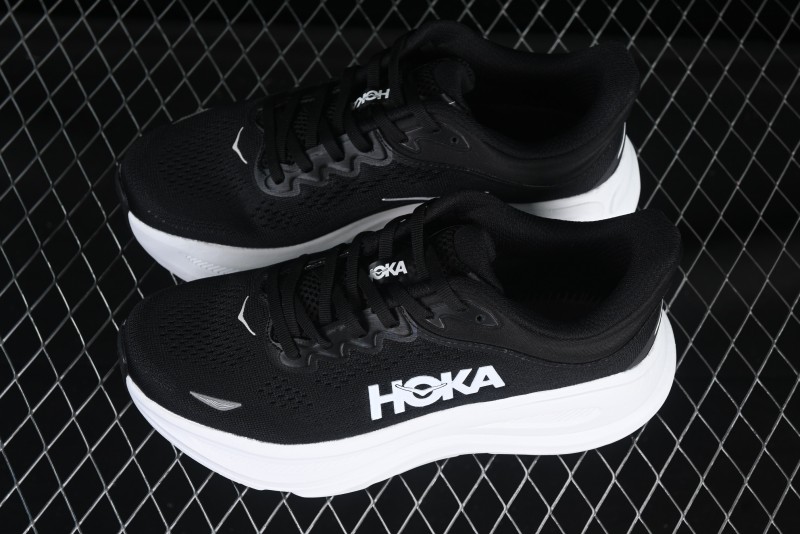 HOKA ONE ONE Bondi 9 Knit Lightweight Casual Running Shoes - 1162012 BWHT
