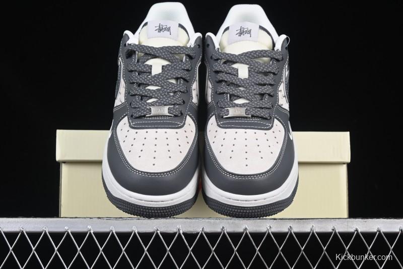 Nike Air Force 1'07 Low Stussy Collaboration Star Dust Grey Low-Top Casual Sneakers - XZ6188-229