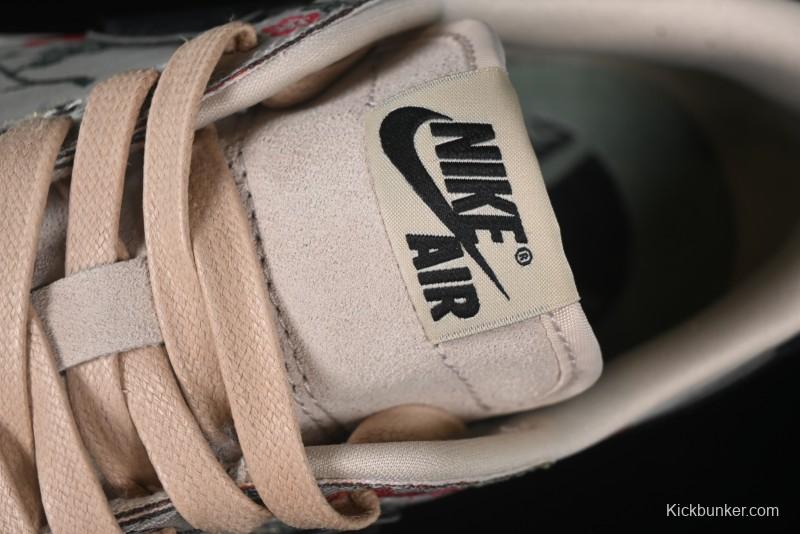 Nike Air Jordan 1 Low OG "Oatmeal" Rui Hachimura Collaboration Casual Sneakers - HV8293-100