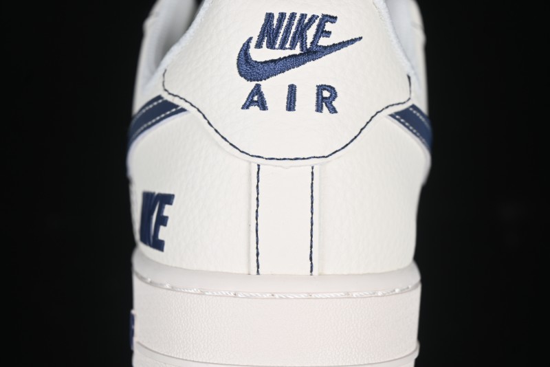 Nike Air Force 1 'Wave Swoosh' Edition – White & Navy**