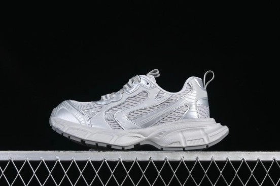 GG-CC Casual Running Shoes with Asymmetrical Design - 5509 Silver