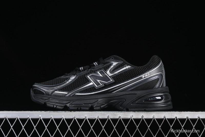 New Balance 740 Black and Silver Retro Running Sneakers for Men
