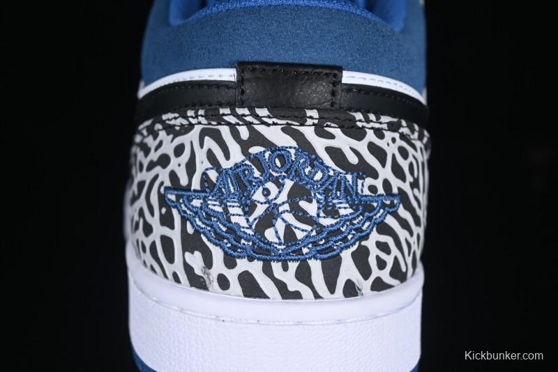 Nike Air Jordan 1 Low True Blue Retro Basketball Shoes - DM1199-140