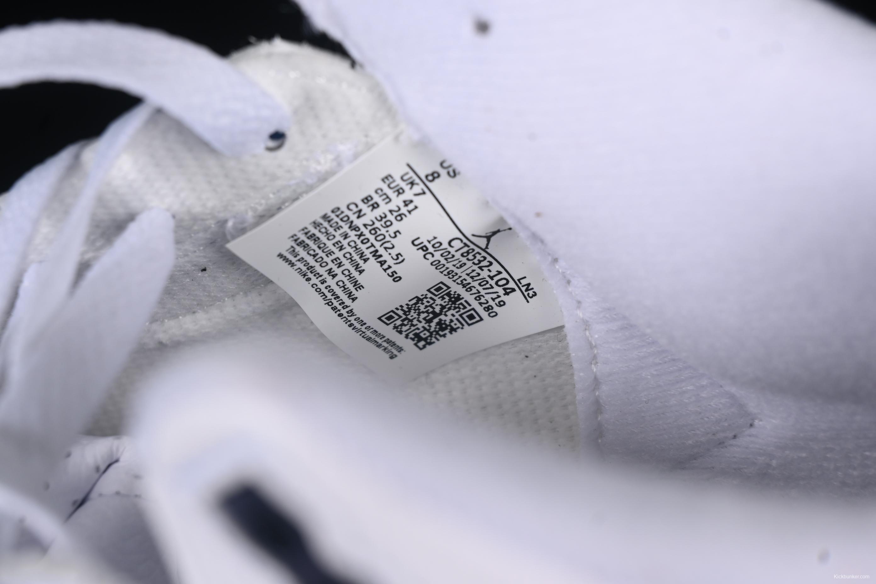 Nike Air Jordan 3 Retro UNC White Blue Cracked Leather Basketball Shoes - CT8532-104