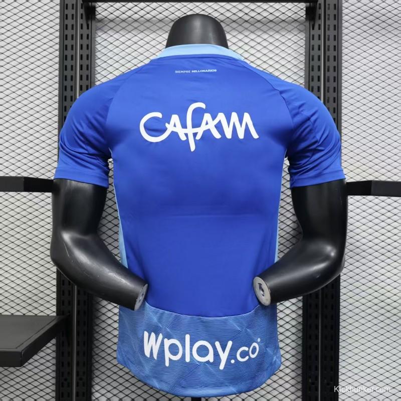 Player Version 25/26 Millonarios Blue with Andina Logo Design Home Jersey