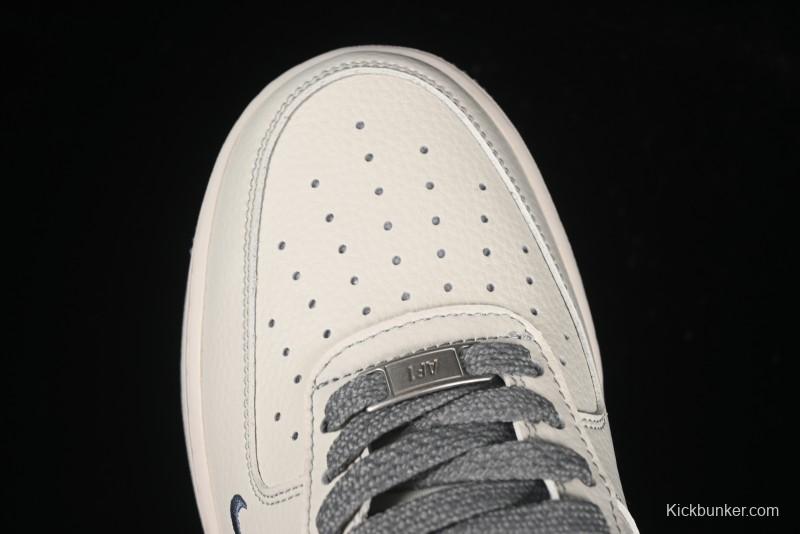 Nike Air Force 1 '07 Low The North Face x CDG Light Grey Swoosh Casual Sneakers - HH7518-052