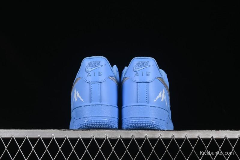 Nike Air Force 1'07 Low Casual Sneakers in Iceland Blue with Full-Length Air Cushion - ZH0316-070