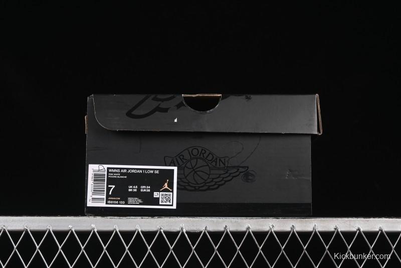 Nike Air Jordan 1 Low AJ1 White Pink Low-Top Casual Sneakers - IB8156-133