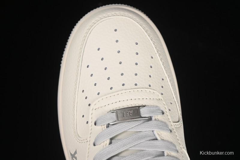 Nike Air Force 1 '07 Low LV Collaboration Grey Denim Swoosh Casual Sneakers - XX3168-135
