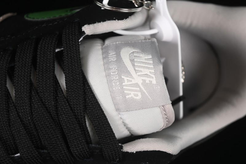 Nike Air Force 1'07 Low Chrome Hearts Collaboration Black Green Swoosh Casual Sneakers - KK1988-074