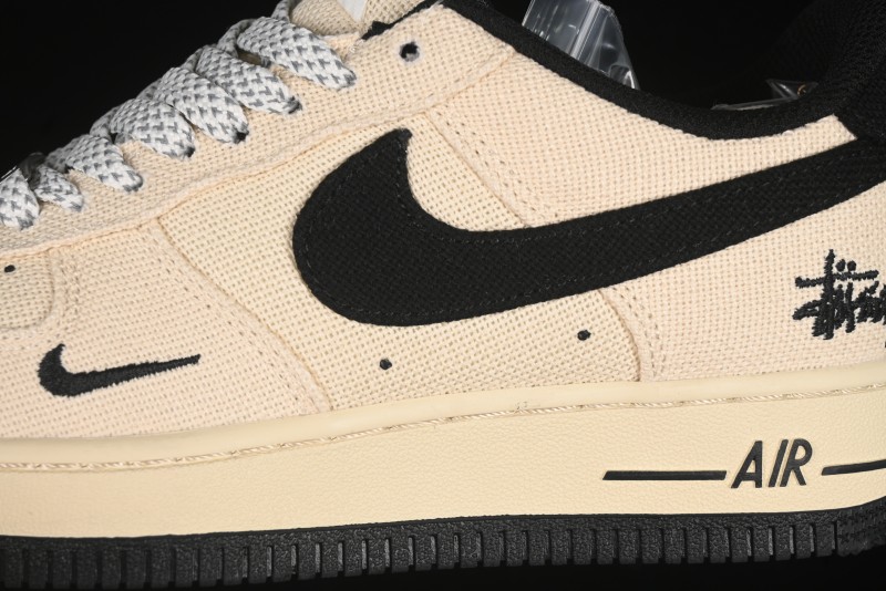 Nike Air Force 1 '07 Low Stussy Collaboration Hemp Low-Top Casual Sneakers - XX3168-153