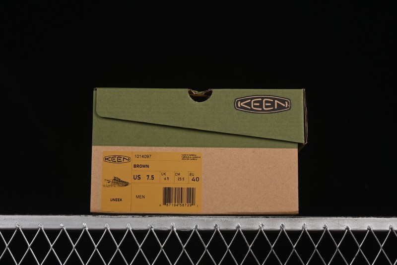 Keen Uneek Flat-M Woven Elastic Outdoor Sandals for Hiking and Water Activities - 1014097 Brown