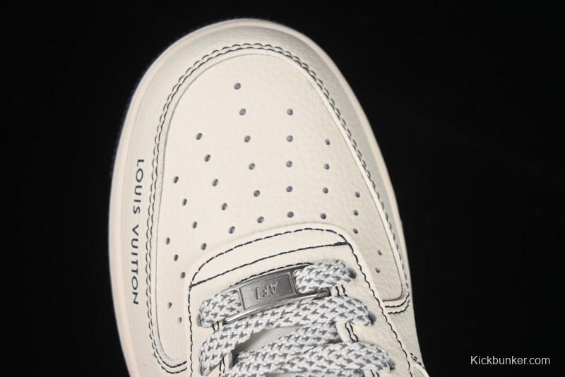 Nike Air Force 1 '07 Low LV Collaboration Black Swoosh Logo Casual Sneakers - XX3168-160