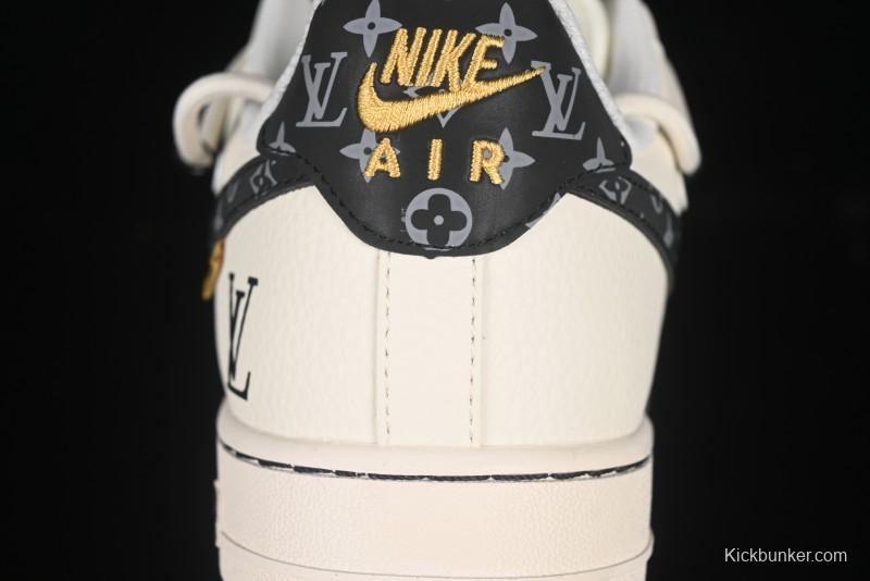 Nike Air Force 1 '07 Low LV Collaboration Blue Swoosh Drawstring Casual Sneakers - DM6868-061