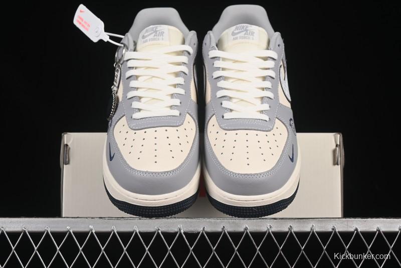 Nike Air Force 1 '07 Low Kaws Collaboration Beige Grey Casual Sneakers - KK1988-077