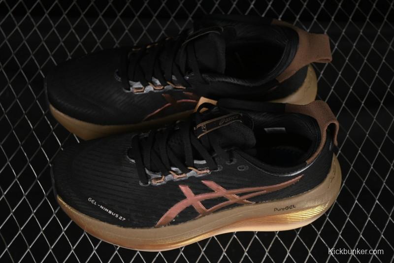 Asics Gel-Nimbus 27 Retro Breathable Casual Shoes Cushioned Durable Running Shoes for Men - 1011C095-001