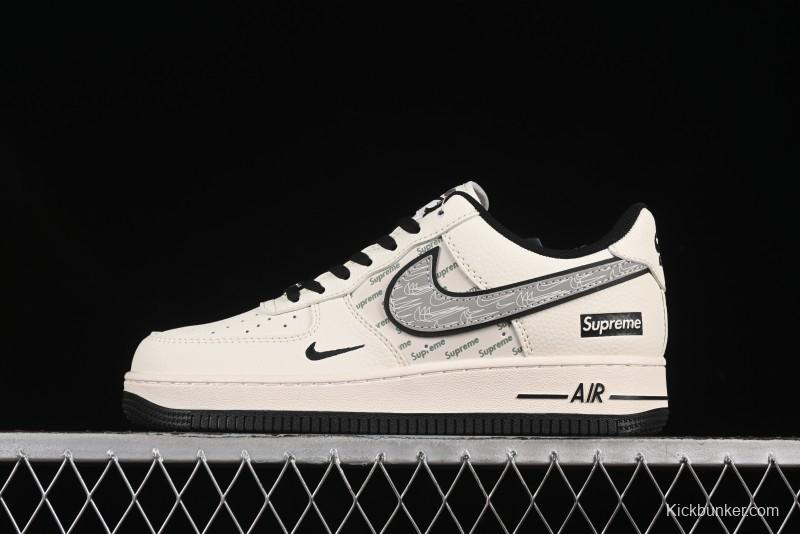 Nike Air Force 1 '07 Low Supreme Collaboration Shadow Swoosh Casual Sneakers - XX3168-149