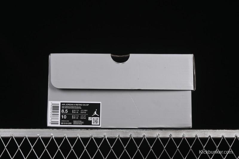 Nike Undefeated x Air Jordan 4 OG Sneakers in Olive Green Suede with Orange and Black Accents - IB1519-200