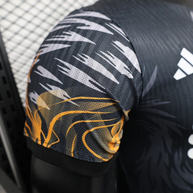 Player Version 25/26 Liverpool Dark Grey with Golden Phoenix Pattern Jersey