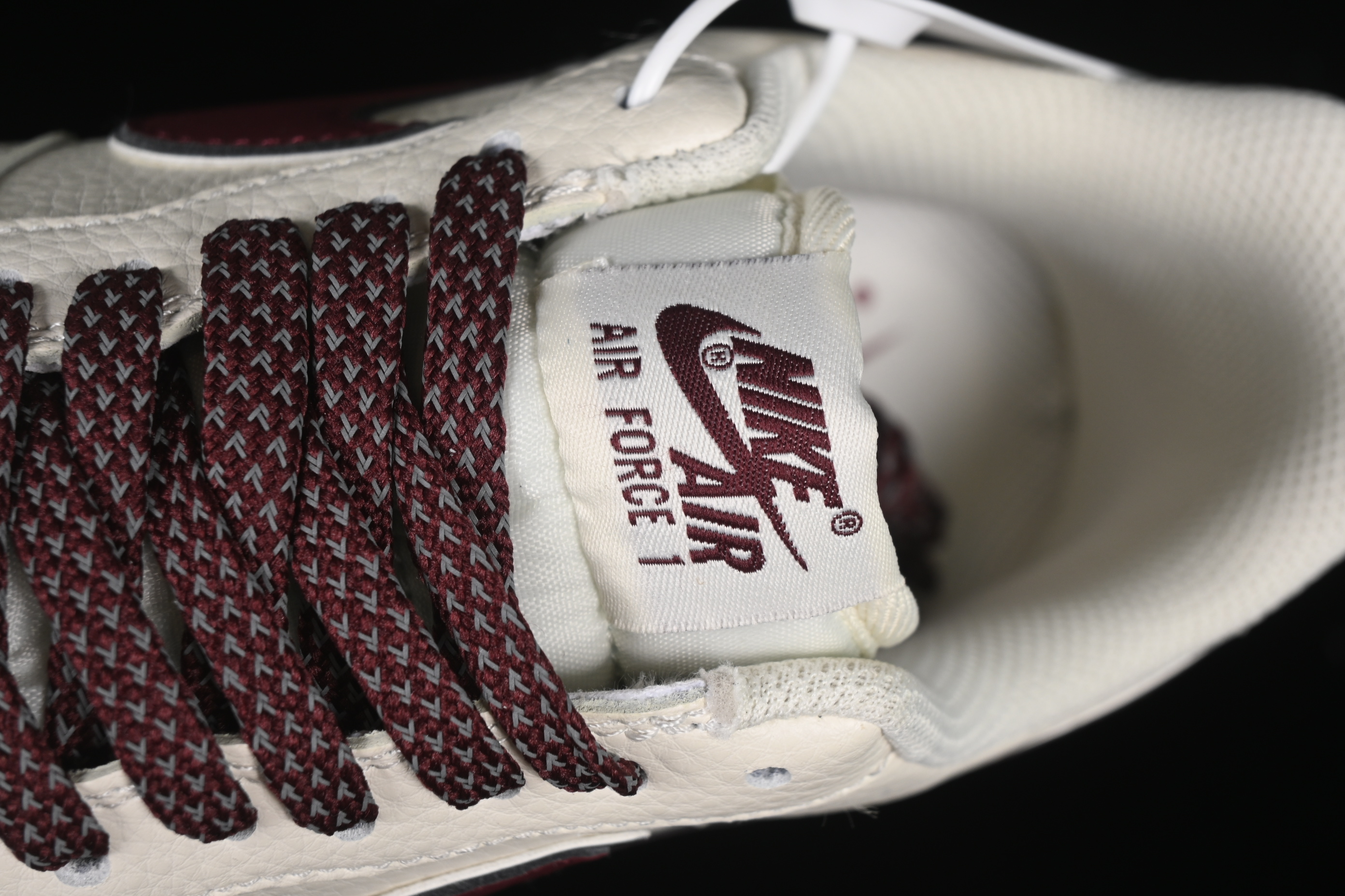 Nike Air Force 1'07 Low "Dream" Casual Sneakers with White Wine Red Swoosh - DR2024-105