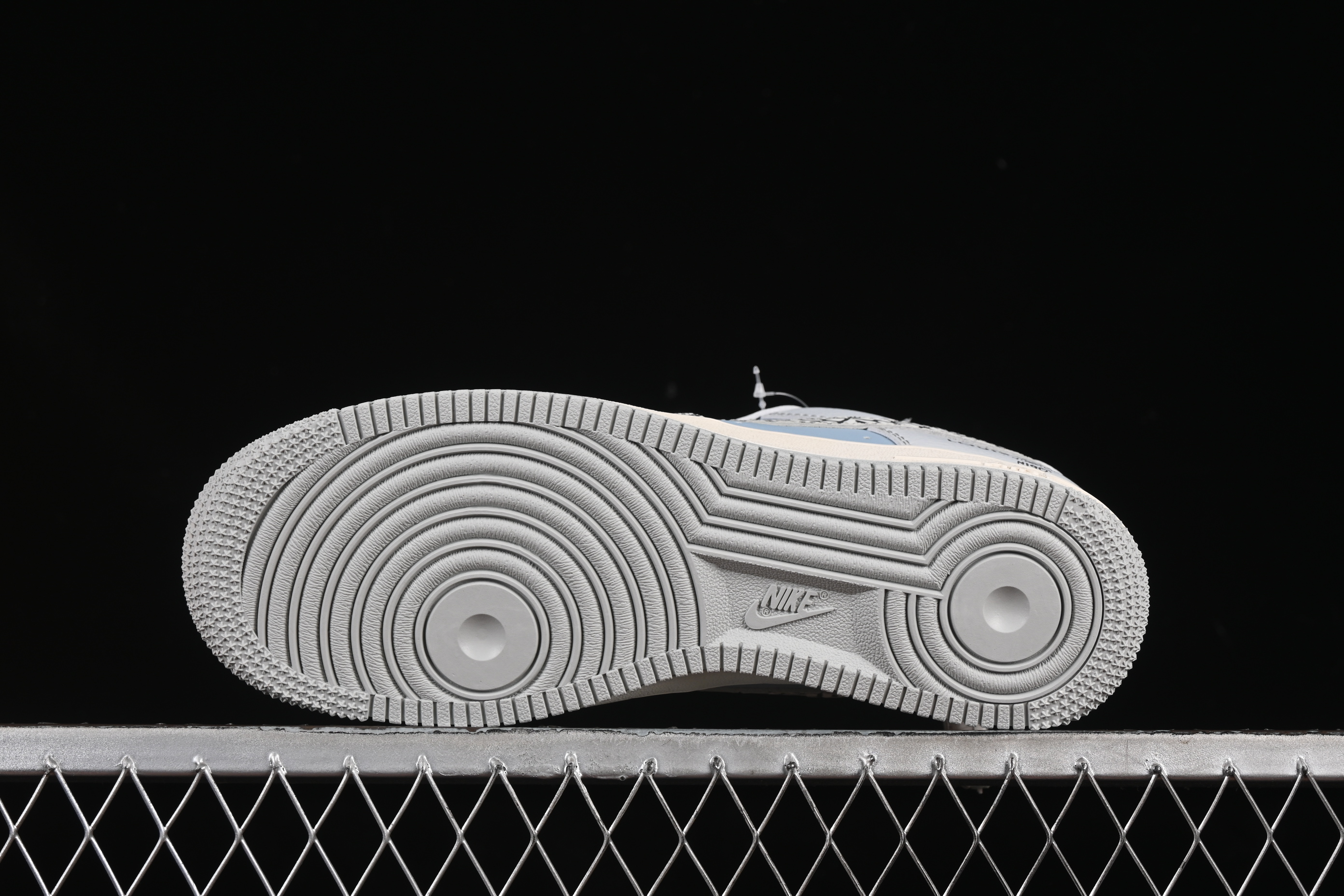 Nike Air Force 1'07 Low LV Collaboration Grey Blue Stone Texture Casual Sneakers - ZH2598-307