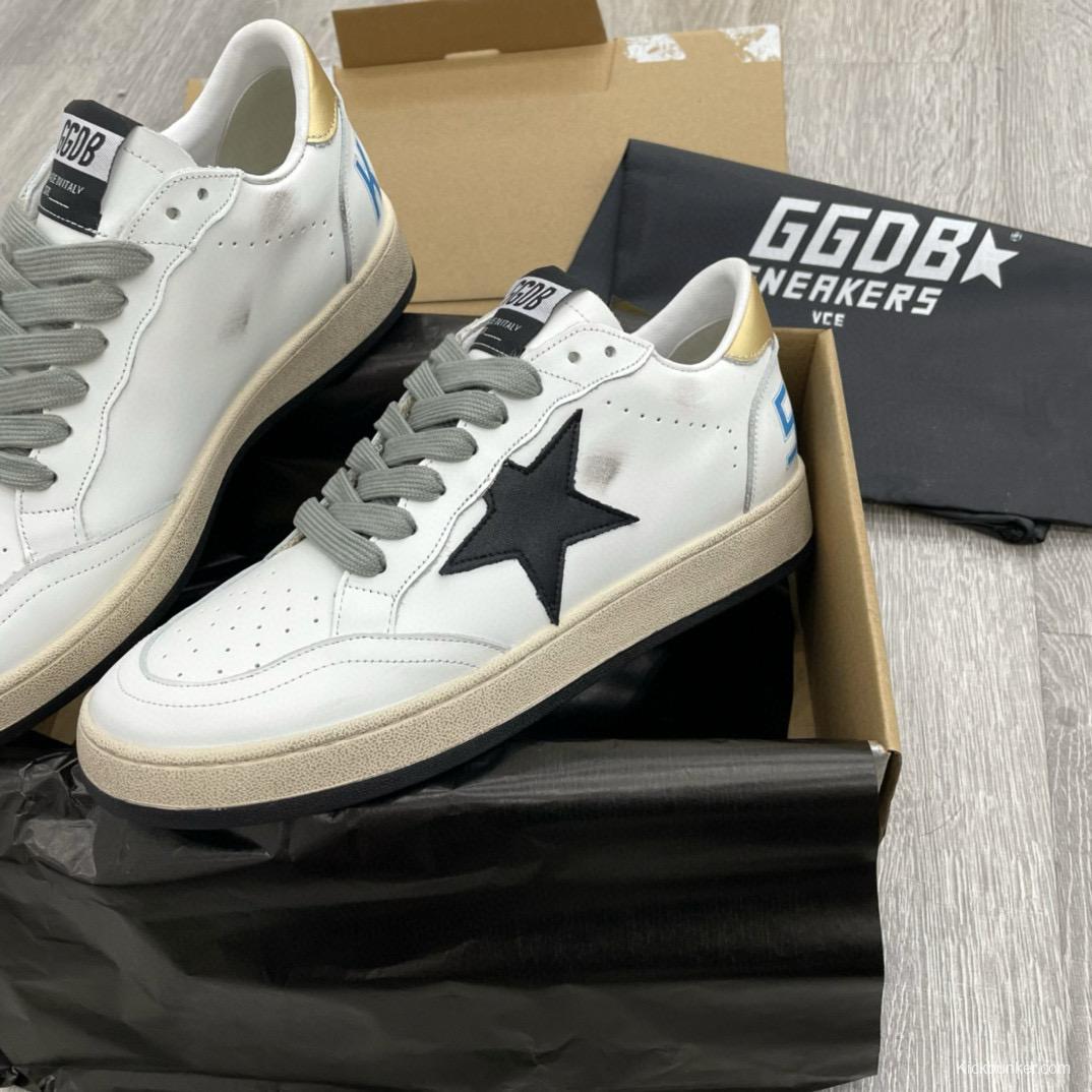 2024 Unisex GGDB White Black Leather Sneakers MJ00260