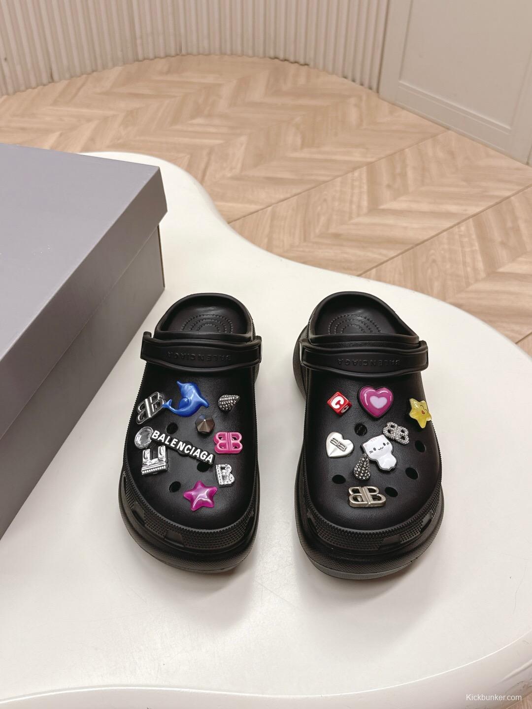 2025 Women Balenciaga Black EVA Clogs LY00330