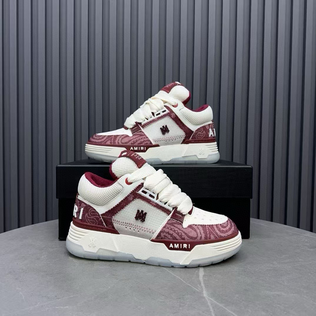 2024 Unisex Amiri White Red Leather Sneaker MJ00360