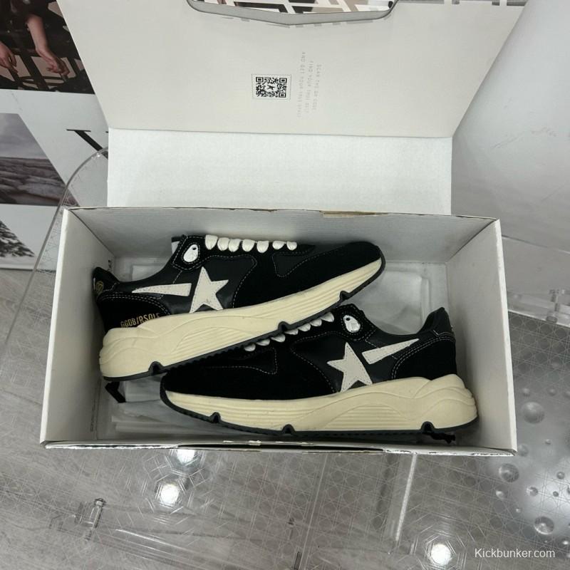 2024 Women GGDB Black White Leather Suede Sneakers