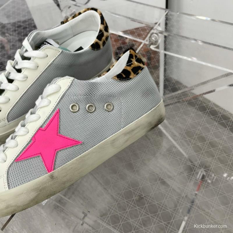 2025 Women GGDB Grey White Pink Suede Canvas Sneaker