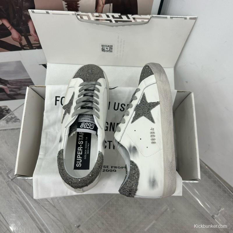 2025 Women GGDB White Grey Leather Suede Sneakers LY00360