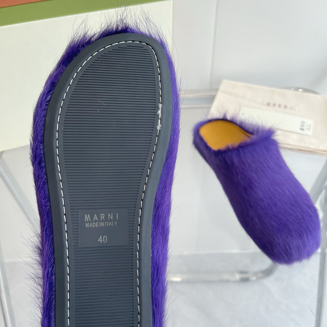 2024 Slippers Marni Purple Horsehair
