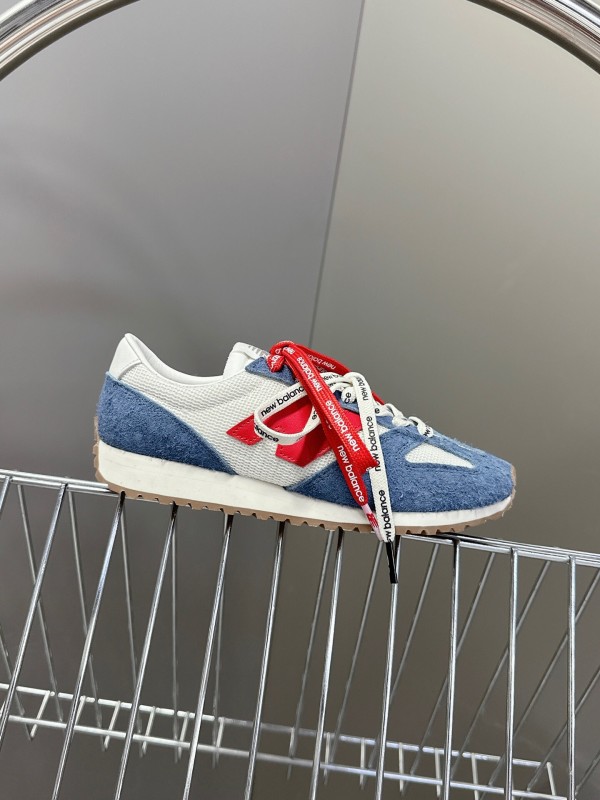 2025 Women New Balance Blue White Suede Mesh Retro Running Shoes