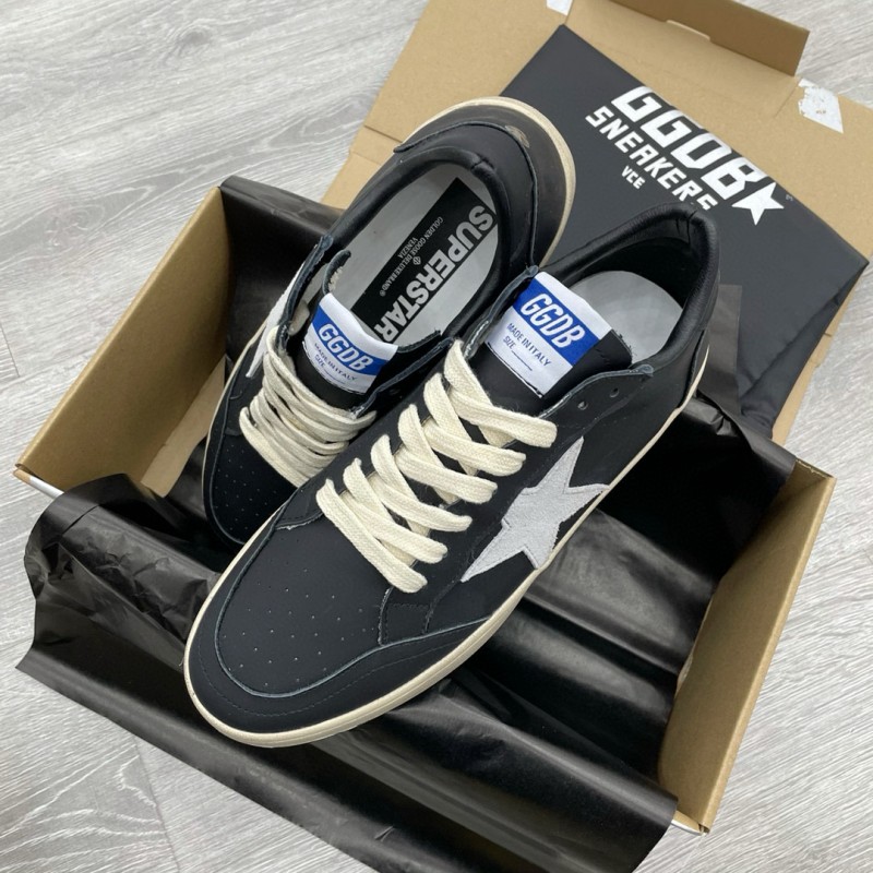 2024 Unisex GGDB Black White Leather Sneakers MJ00260