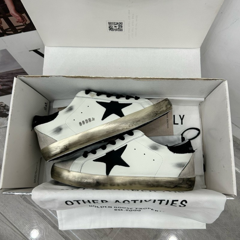 2025 Men GGDB White Black Leather Suede Sneakers SUPER STAR