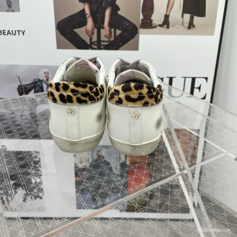 2025 Women GGDB White Grey Leather Suede Sneakers