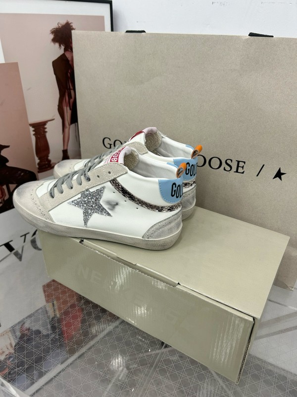 2024 Unisex GGDB White Grey Suede Leather High-Top Sneakers MJ00300