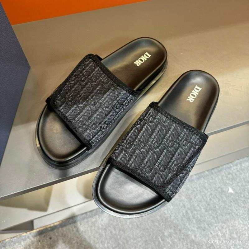 2024 Dior black mesh slippers MJ00180