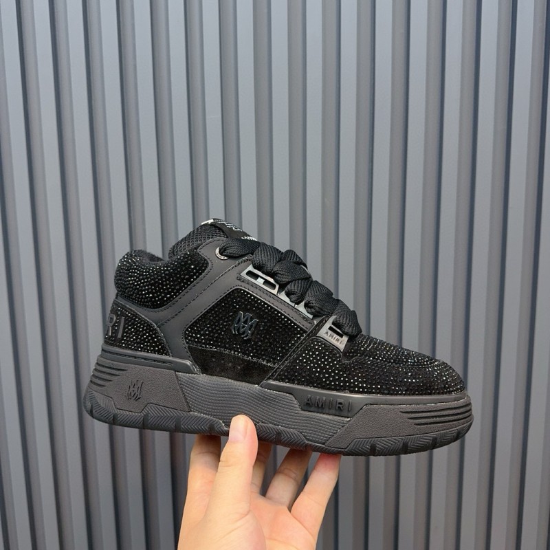 2024 Unisex Amiri Black Leather Sneakers MJ00410