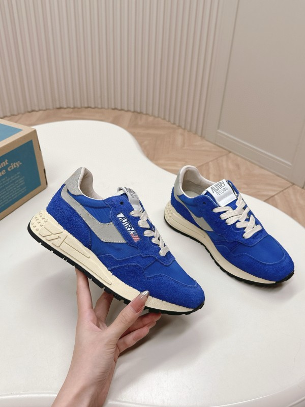 2024 Men Autry Blue Grey Suede Mesh Sneakers MJ00330