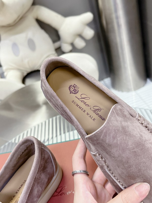 2024 Unisex LP Light Pink Suede Loafers MJ00270