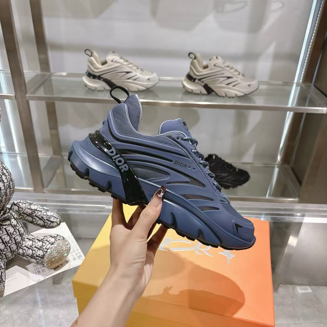2024 Unisex Dior Blue Mesh Sneakers MJ00360