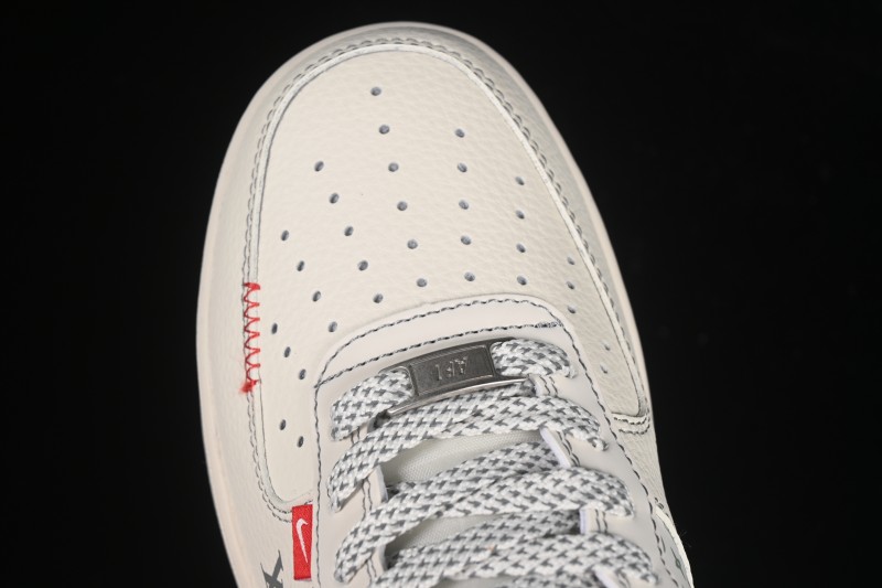 Nike Air Force 1 '07 Low LV Collaboration Light Gray Small Double Hook Casual Sneakers - YX5066-350