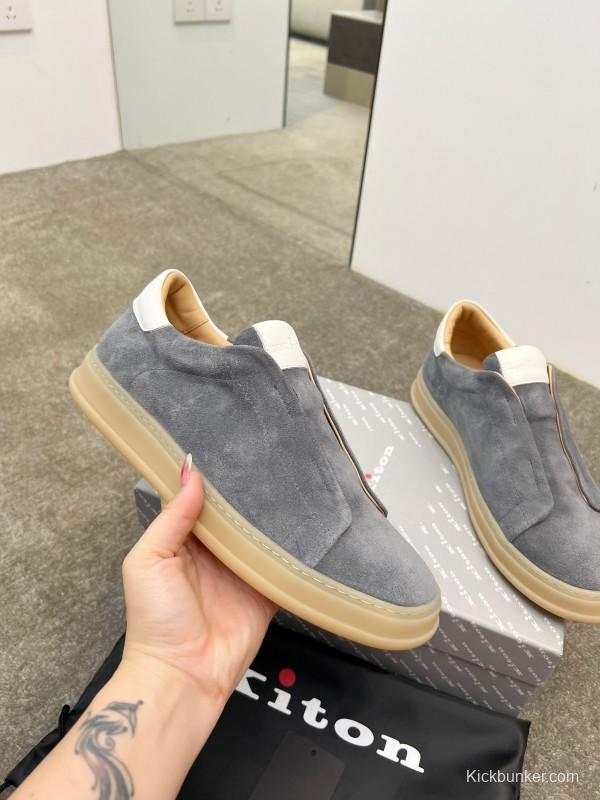 Kiton Men's Four Seasons Classic Casual Slip-On Loafer - AS00320