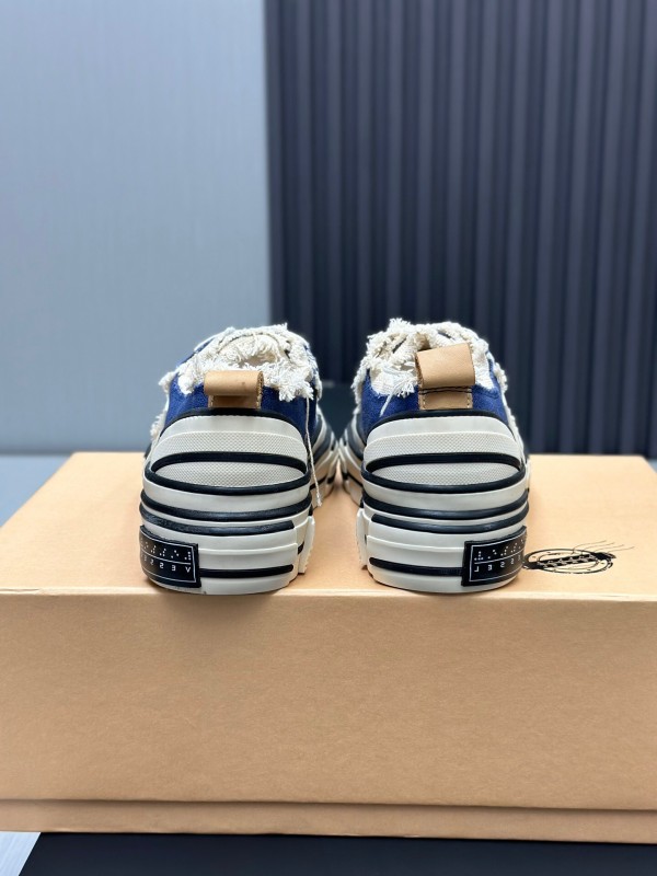 2025 Unisex XVESSEL Navy White Canvas Plimsolls Vulcanized AS00240