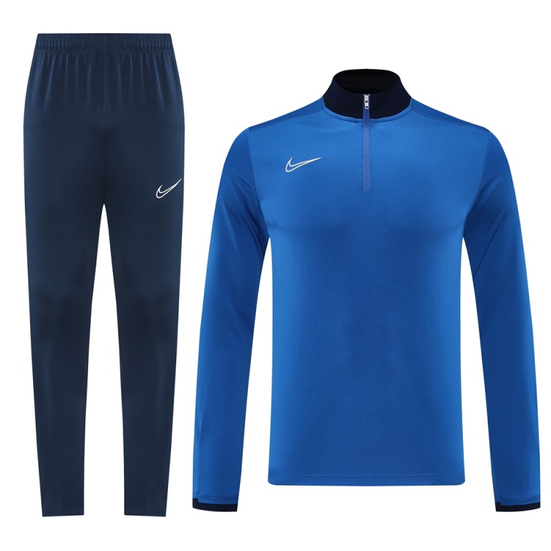2025 Nike Blue Full Hoodie Zipper Jacket +Long Pants